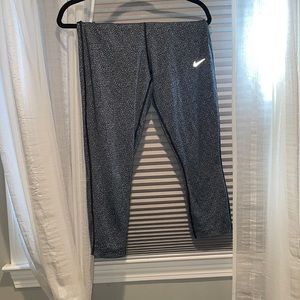 Grey and black Nike dri fit leggings